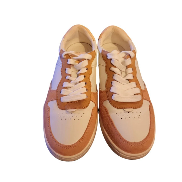 Madewell Court Sneaker size 5 women white leather low top Ruddy accent Color - Picture 2 of 10